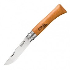 Нож Opinel №10 углеродистая сталь, рукоять из бука, блистер