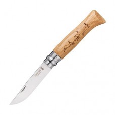 Нож Opinel №8 Animalia гравировка заяц Нож Opinel №8 Animalia гравировка заяц