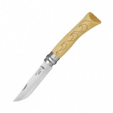 Нож Opinel №7 Nature гравировка волны Нож Opinel №7 Nature гравировка волны
