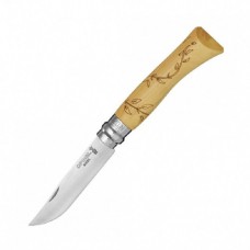 Нож Opinel №7 Nature гравировка листья Нож Opinel №7 Nature гравировка листья