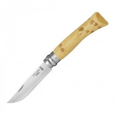 Нож Opinel №7 Nature гравировка следы Нож Opinel №7 Nature гравировка следы