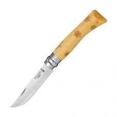 Нож Opinel №7 Nature гравировка снежинки Нож Opinel №7 Nature гравировка снежинки