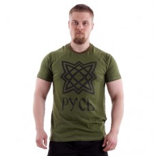 Футболка Keotica "Русь" олива с черным