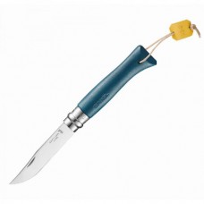 Нож Opinel №8 лимитированная серия, синяя кожаная рукоять Нож Opinel №8 лимитированная серия, синяя кожаная рукоять